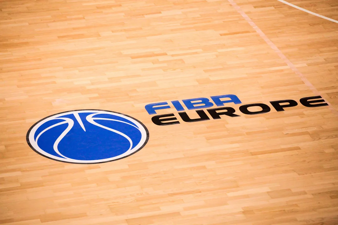 basketball court with floor design